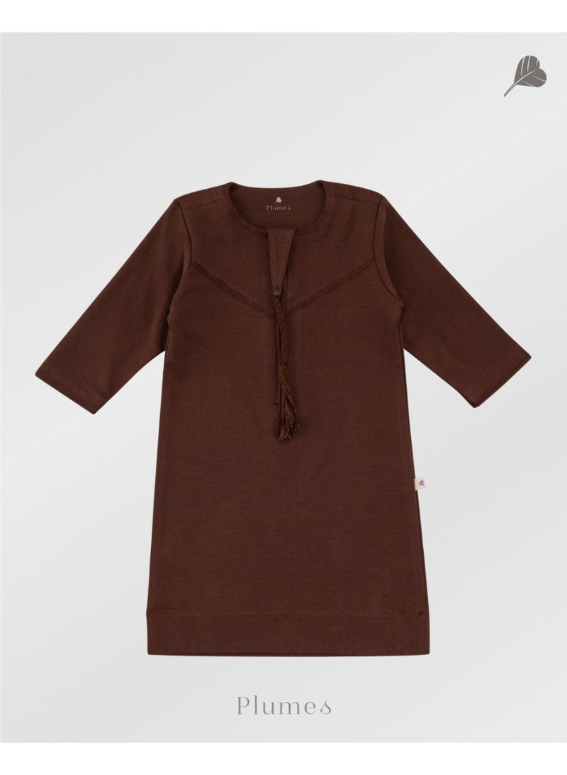 Plumes Brown kandura set - Image 2